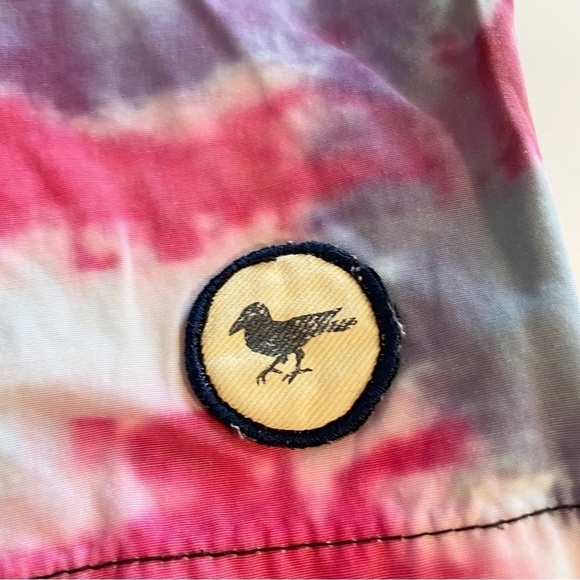 Modern Amusement Tie Dye Retro Board Swim Shorts Size 30 - Picture 5 of 9